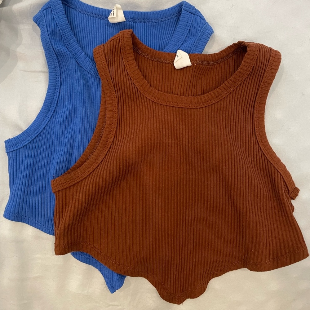 TWO Cropped Shirts